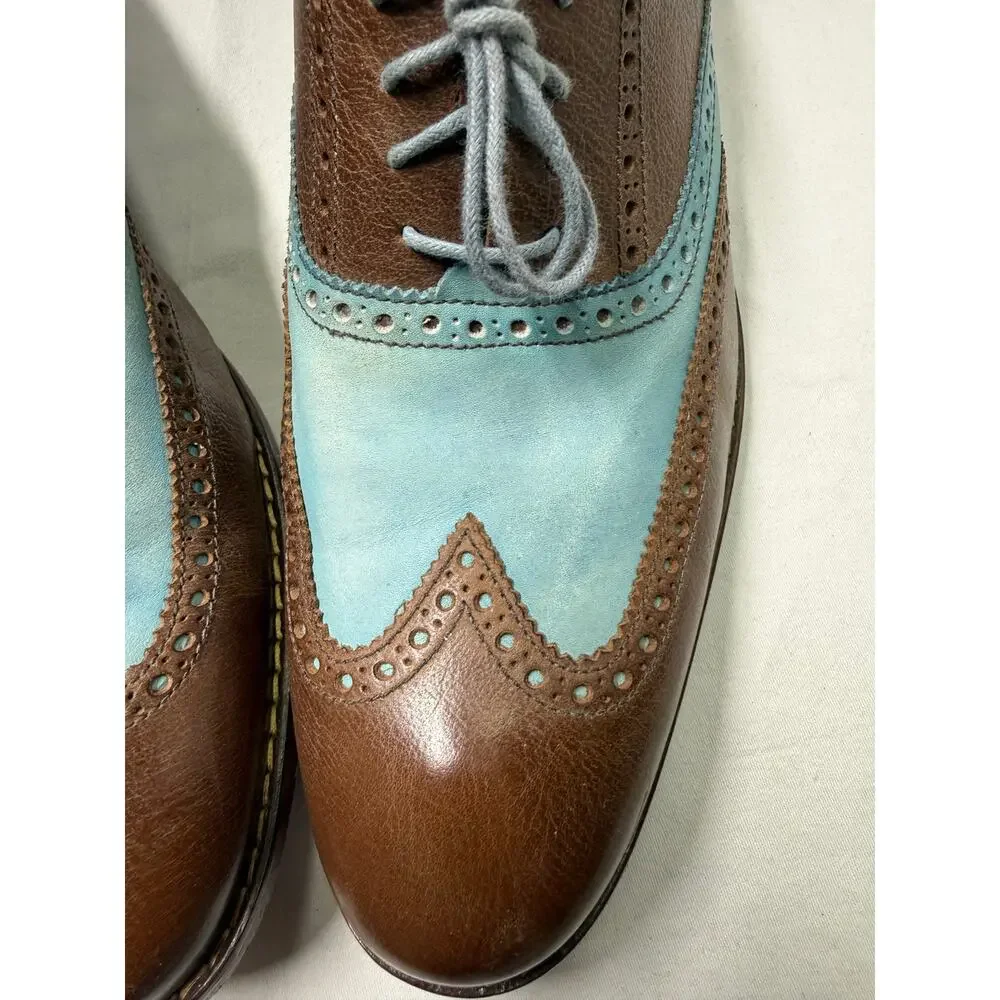Cole Haan colton Nike Air patina green leather coffee brown size 12-M  C10033